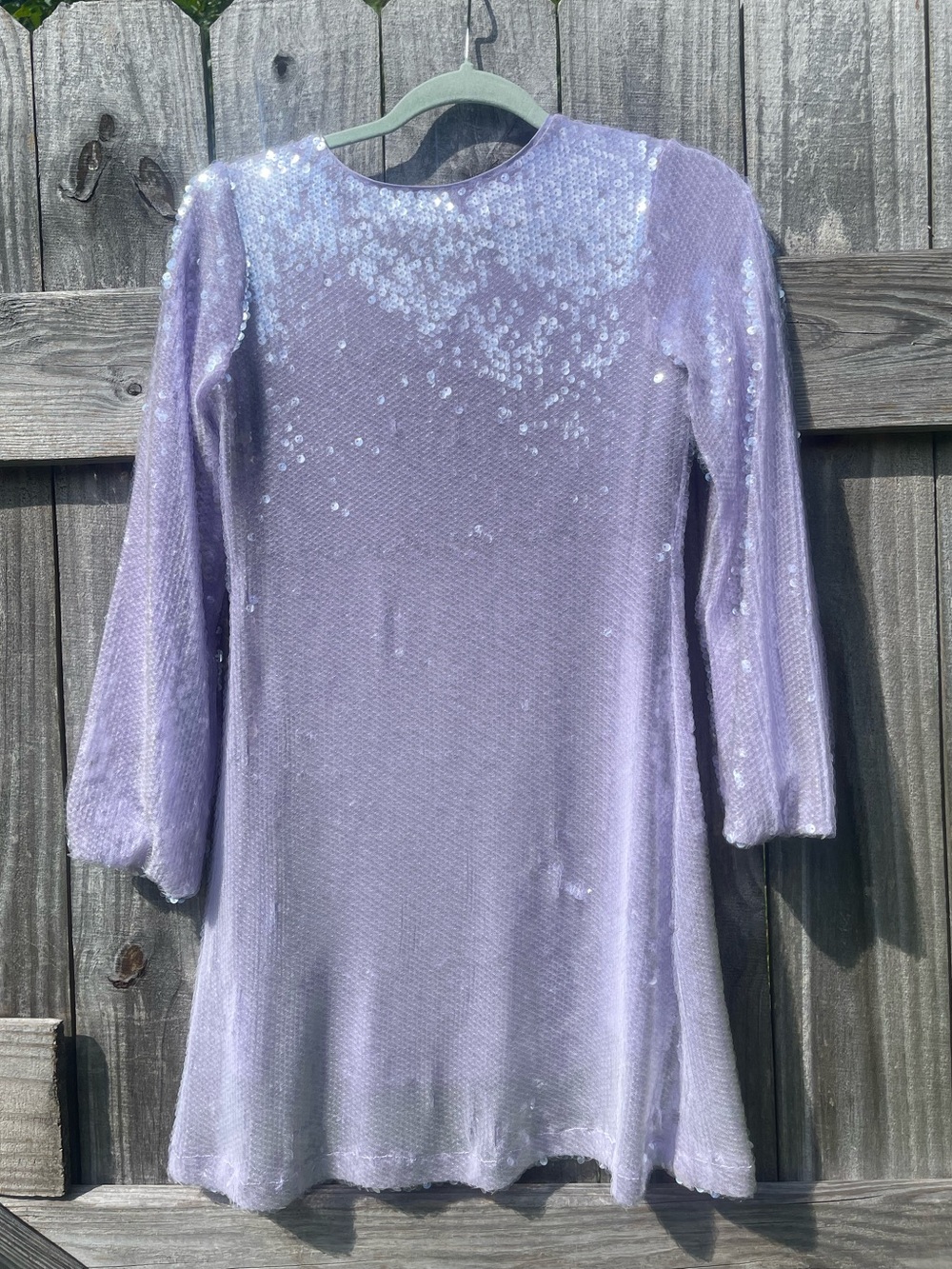GB girls Lavender Sequin Long Sleeve Formal Dress